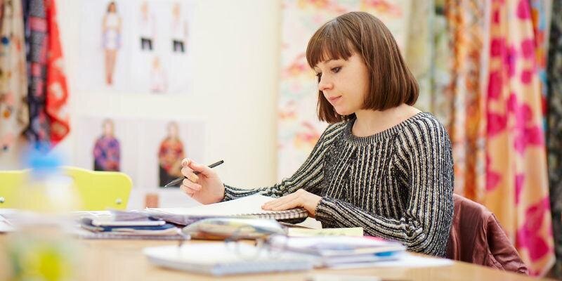 Student with work