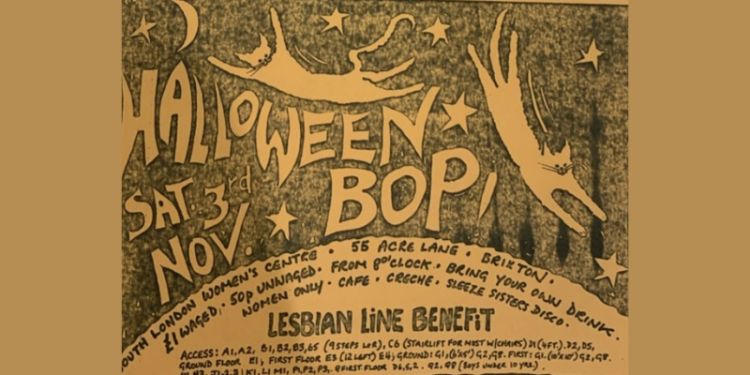 A handwritten pamphlet for a party held in aid of Women's Aid